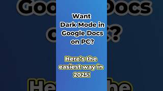 Enable Google Docs Dark Mode on PC