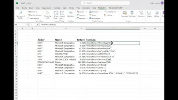 Excel-Based Return Calculations for Any Asset with MarketXLS
