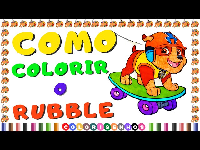 Rubble patrulha canina pintando desenhos #pintando #colorindo #pintar