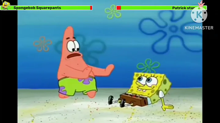 spongebob vs Patrick with healthbars