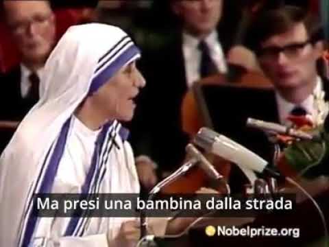 Discorso di Madre Teresa sulla fame nel mondo 🙏