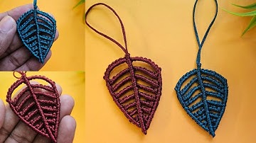 DIY Handmade Macrame leaf 🍃 Keychain