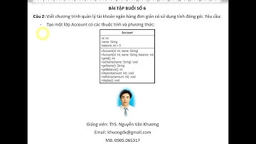 06_Hướng dẫn giải bài tập buổi 6 - Tính đóng gói trong Java
