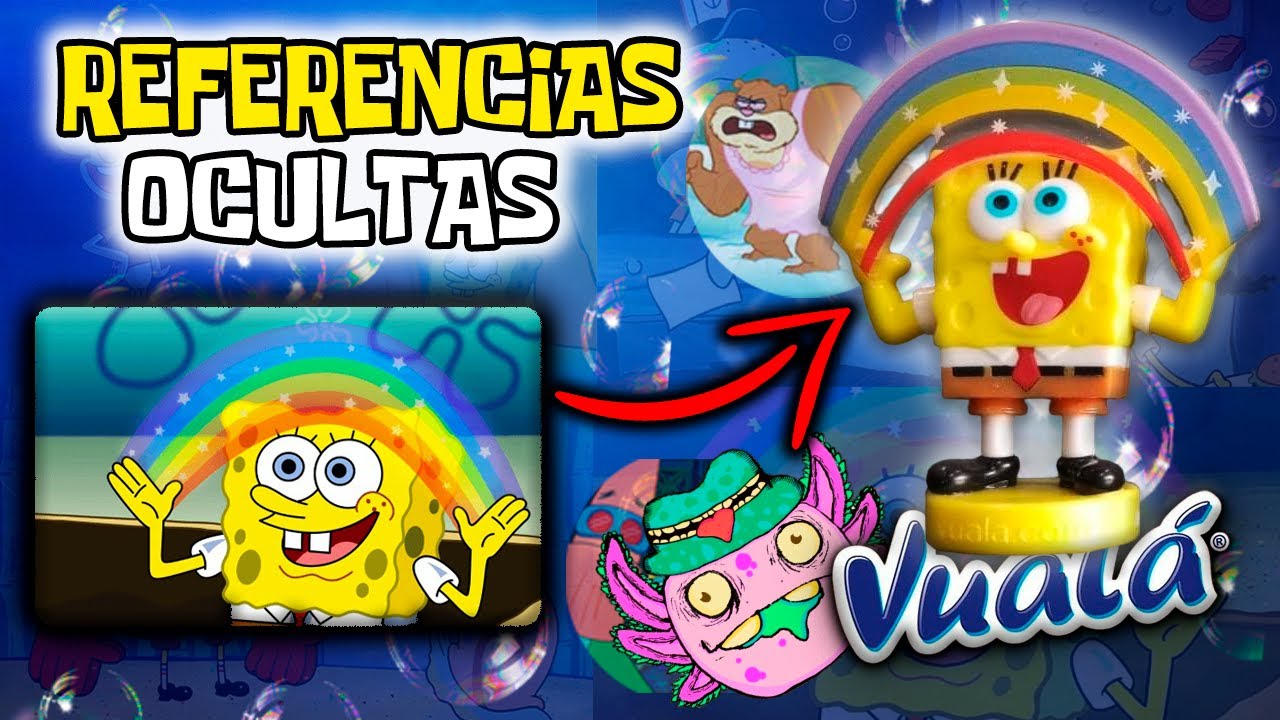 🧽¡Todas las REFERENCIAS de BOB ESPONJA en VUALA SORPRESA ! ft AXOLOTL VLOGS 🧽