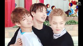 Jimin,V,JungKook Maknae Line three caring supportive brothers who tend to be mischievous at times 💙❤