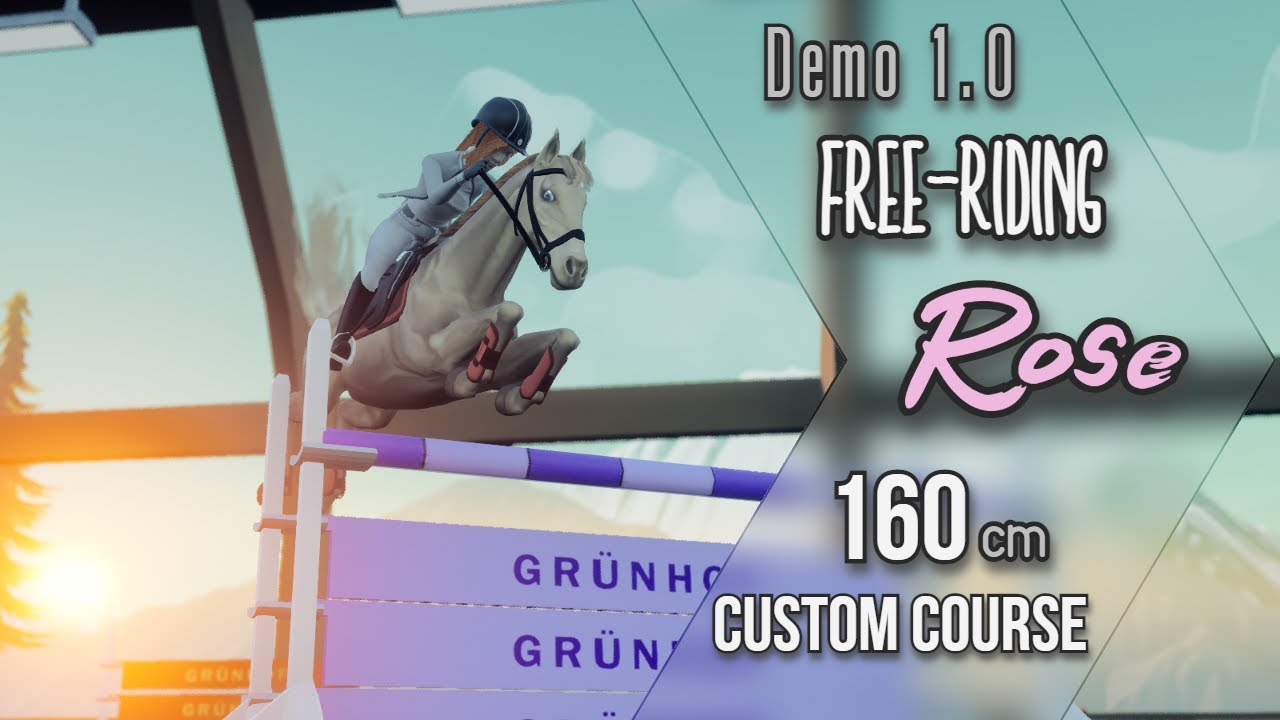 160cm FreeRiding Custom Course on Rose Realistic Jumping ON Tales of Rein Ravine Demo v1