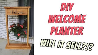 DIY Welcome Sign with Hanging Planter: Perfect for Your Front Porch!