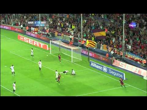 FC Barcelona vs Sevilla 4-0 Spanish Super Cup 2010 Messi Hattrick HD1080i.mp4