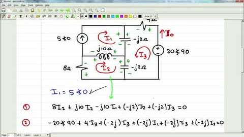 Análisis de Mallas en Corriente Alterna
