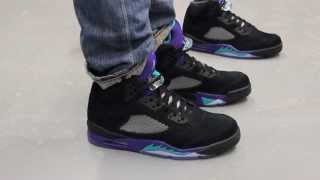 air jordan 5 grape on feet