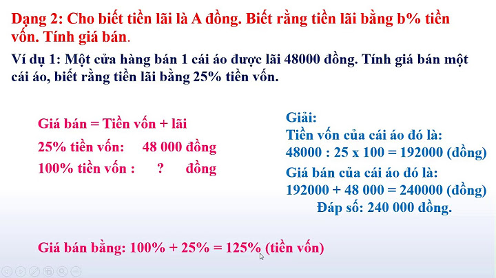 Dạng toán về tỉ số phần trăm toán thực tế