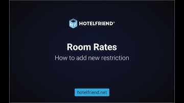 Room Rates. How to add new Restriction