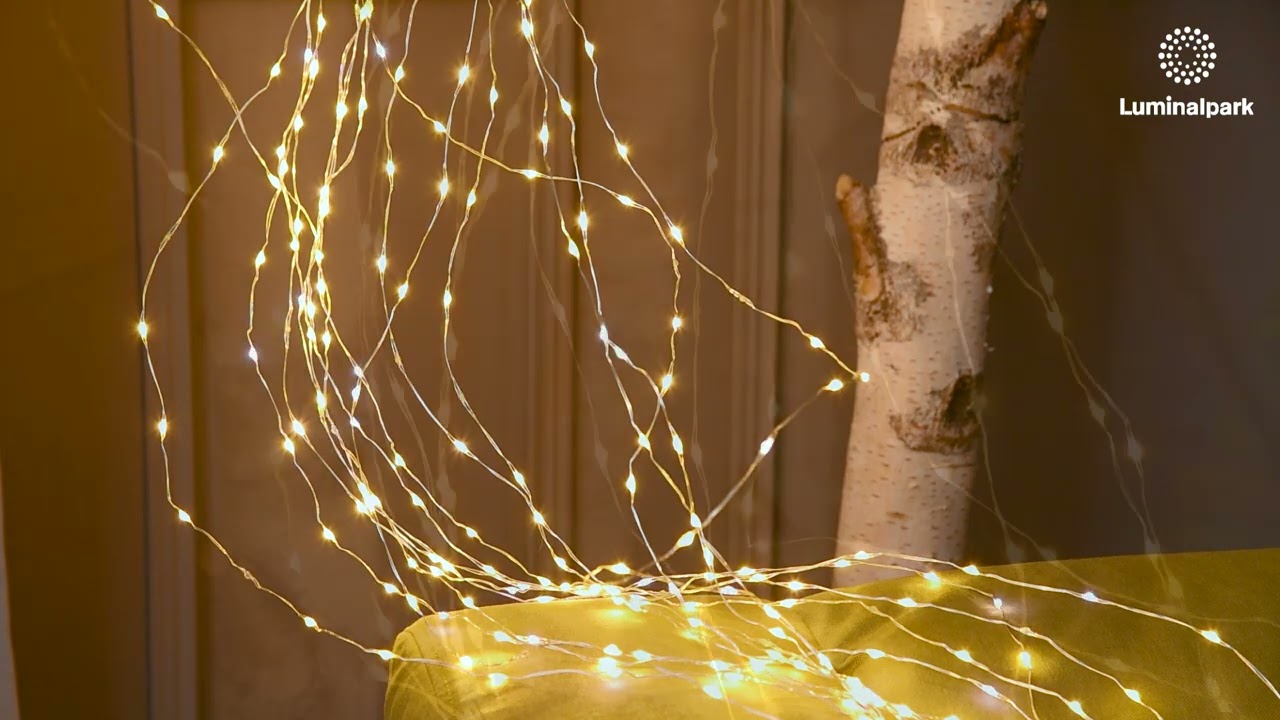 PANAX Micro-LED Lichterkette Mit 400 LEDs, 20 Stränge à 200 Cm – Warmweiß, Dimmbar, Mit Fernbedienung & Netzteil