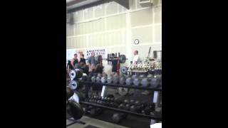 Video Thumbnail for 545 pound raw squat