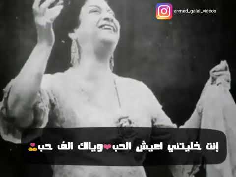 اجمل كوبليه من اغنيه امل حياتي لام كلثوم حاله واتس