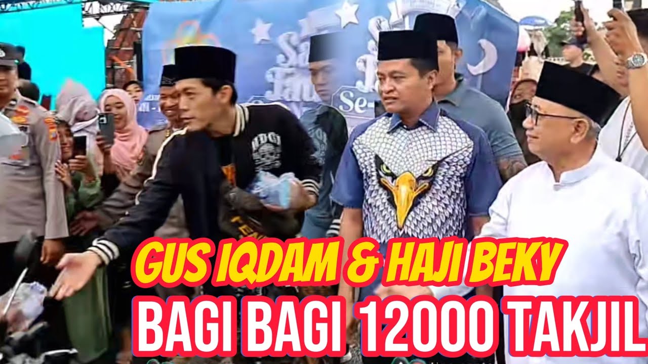 Gus Iqdam & Hajibeky Bagi Bagi 12 Ribu Takjil Bersama Bupati Blitar