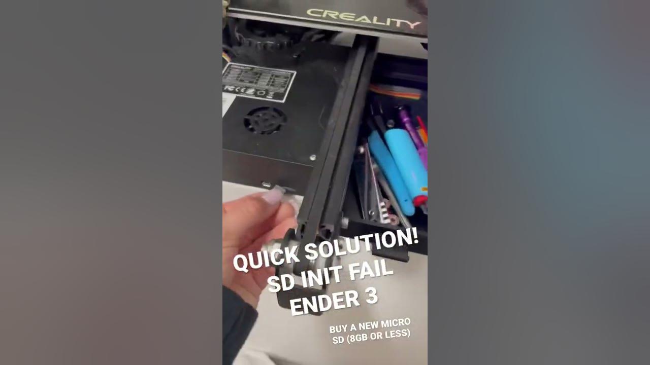 Ender 3 sd init fail actual fix solution youtube