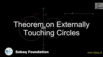 Theorem on Externally Touching Circles, Math Lecture | Sabaq.pk