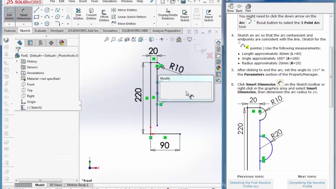 Solidworks tutorial Candle Stick Swept Boss Base Part 1 - YouTube
