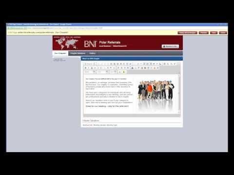 BNI Connect 30 Minute Webinar - Maintaining Your Chapter Website