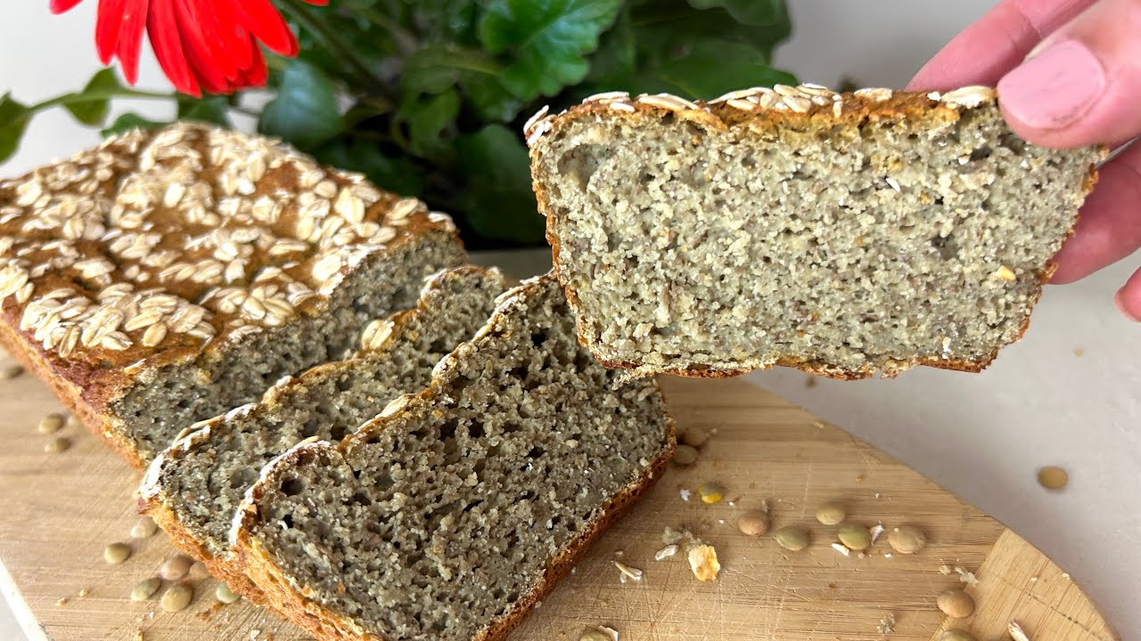 Gluten-Free Green Lentil and Oat Bread