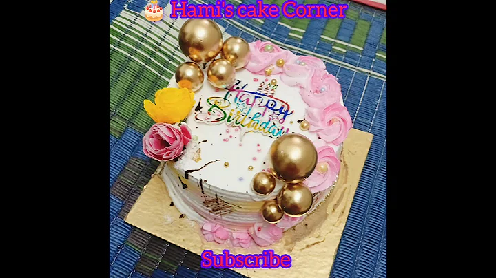 golden balls decoration#cake #youtubeshorts #viral #shorts
