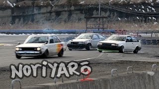 KE70 vs AE86 drifting at Nikko Circuit, UNCUT, SESSION ONE