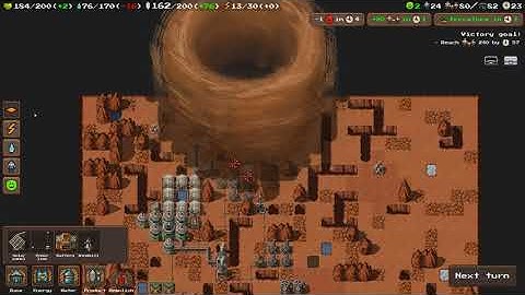 Dust storm on Mars - an epic scene from turn-based strategy Ferlanders