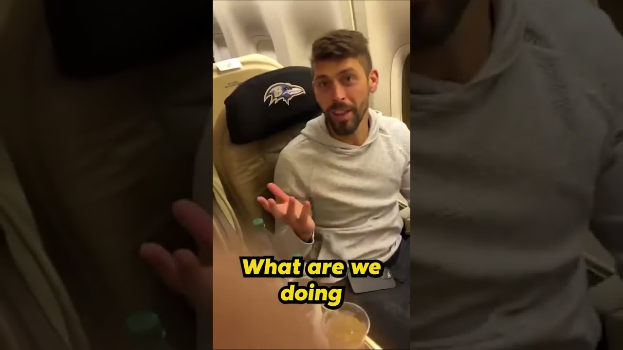 Justin Tucker trolls Russell Wilson on the plane ride home from Tampa🤣 