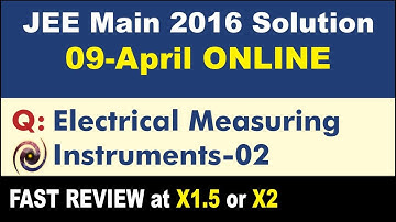 JEE Main 2016 Physics Solutions | Electrical Measuring Instruments-02