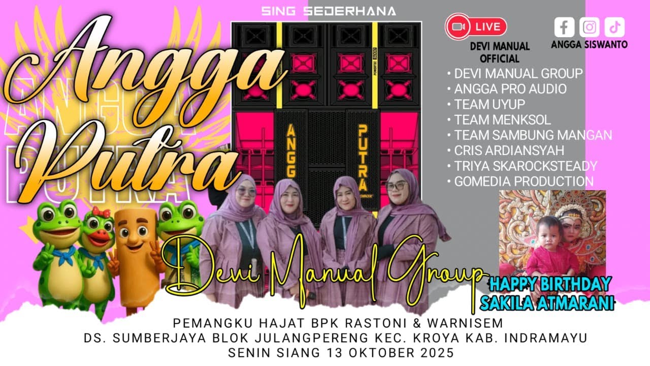 LIVE YANG SEDERHANA ANGGA PUTRA | SHOW SUMBERJAYA BLOK JULANGPERENG KROYA | 13 OKTOBER 2025
