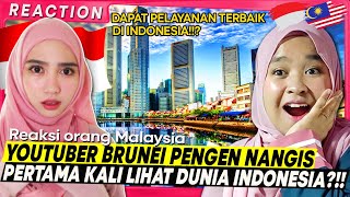 🇮🇩 TERHARU!!😱😍 YOUTUBER BRUNEI MELIHAT DUNIA INDONESIA BUAT PERTAMA KALI SENENG ABIS!! || 🇲🇾 REACT