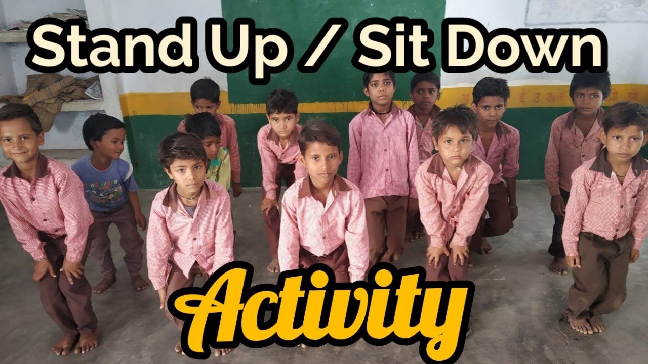 Stand Up Sit Down Activity Easy Games For Children YouTube