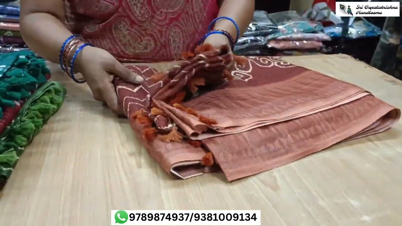 Necked Cotton Sarees| Sri Gopalakrishna Handlooms| Necked Cotton Sarees