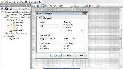 Plane capacitor dielectric losses simulation with QuickField