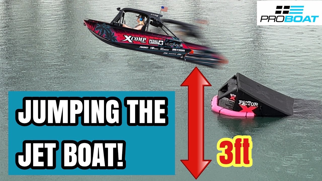 Pro Boat Jetstream Jet Boat Gets Massive Air! YouTube
