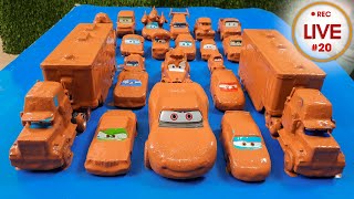 Clean up muddy minicars \& disney pixar car convoys! Play in the garden