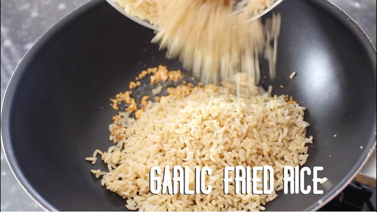 Garlic + Coconut Fried Brown Rice - YouTube