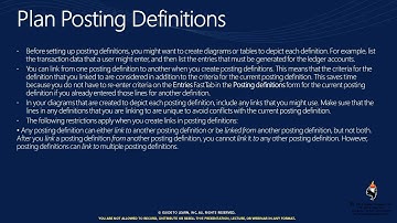 Derived Financial Hierarchies, Posting Definitions in Microsoft Dynamics AX 2012 R3 Public Sector