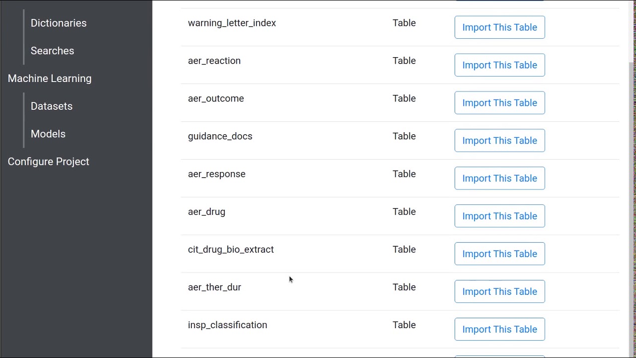 Data Import - YouTube