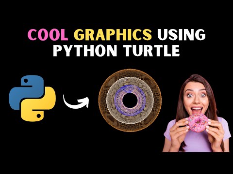 Python Turtle Graphics | Doughnut Shape Drawing | Python Turtle Coding Video |