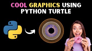 Python Turtle Graphics | Doughnut Shape Drawing | Python Turtle Coding Video |