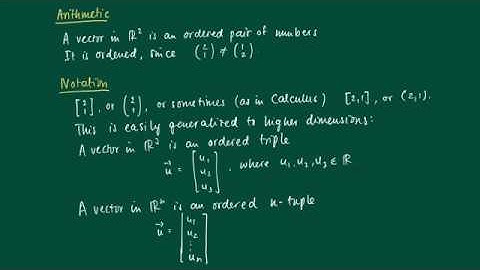 Math 2.1.2: Vector notation