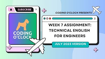NPTEL Technical English For Engineers Week 7 Quiz Assignment Solution | September 2023 | IIT Madras