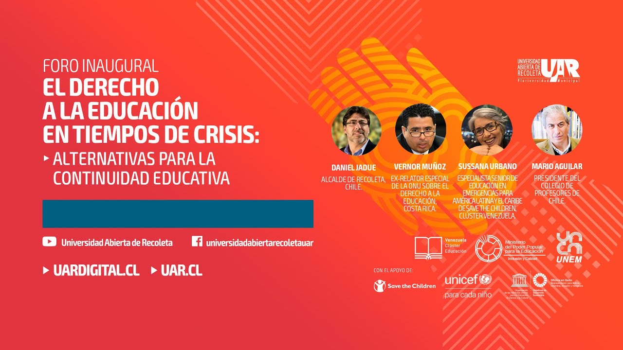 Foro inaugural | El derecho a la educación en tiempos de crisis | 26 de ...