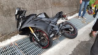 20211106 台七乙11K R15外拋自摔車禍現場 車頭嚴重潰縮