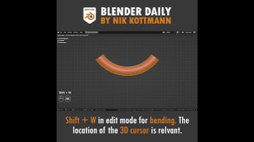 Quickly Bend Objects with Shortcut in Blender
