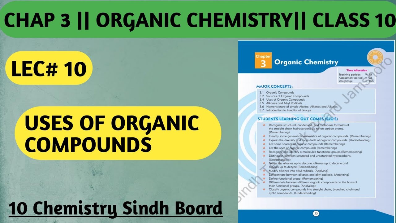 organic compounds list and uses