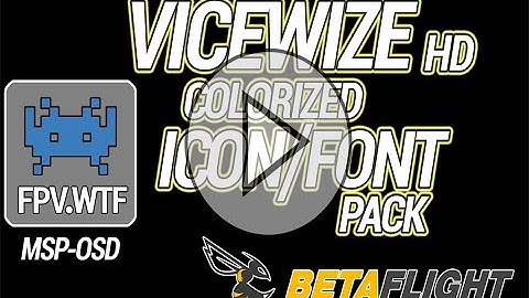 VICEWIZE Italic HD Colorized Font Package For MSP-OSD DJI FPV V1 V2