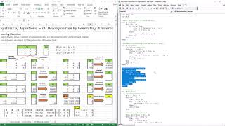 LU Decomposition By Generating A inverse - EXCEL/VBA